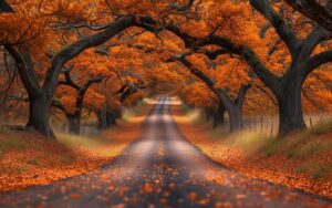 route droite au milieu de forets fatigue saisonnière